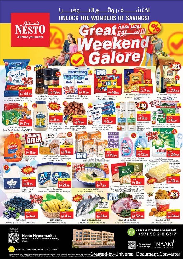 Nesto Karama Great Weekend Galore offers